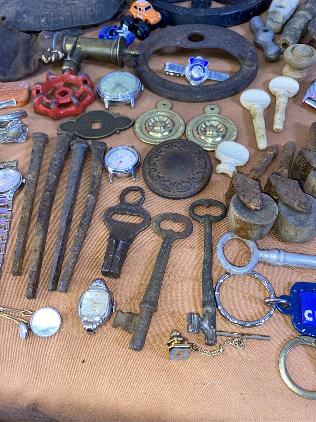 Vintage Junk Drawer Lot 1800’s 1900’s Sterling Silver WW1 Victorian