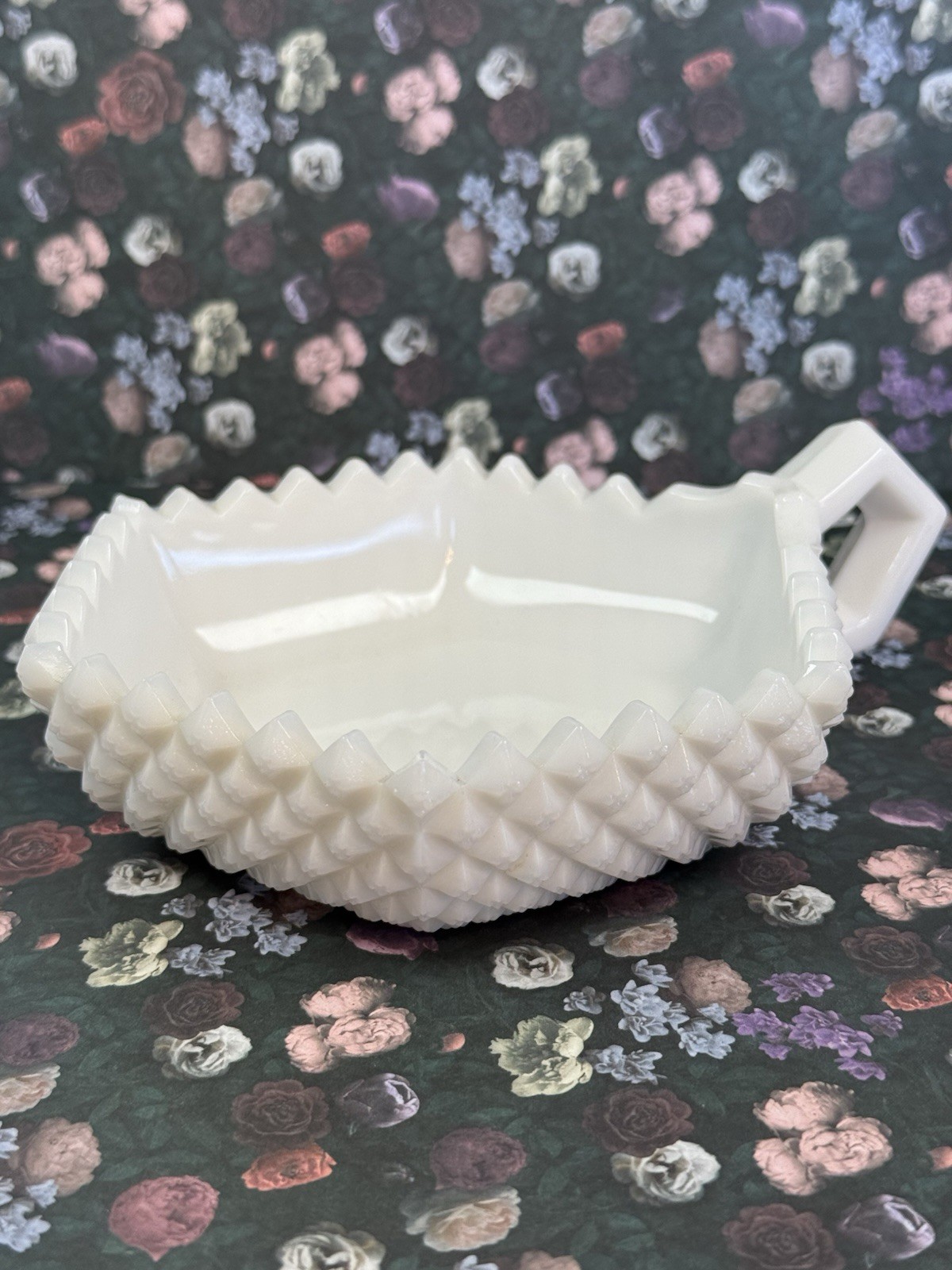 Vintage Westmoreland White English Hobnail Milk Glass Candy Dish