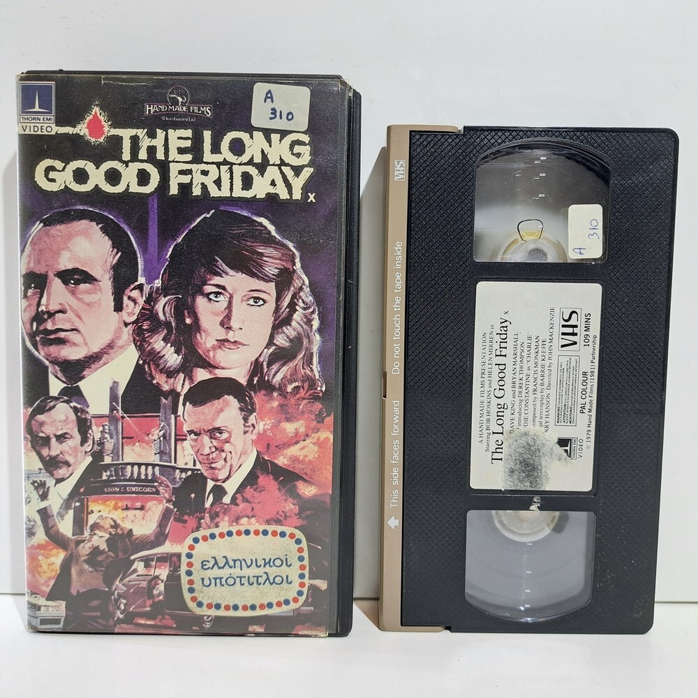 CRIME VHS The Long Good Friday 1980 GREEK SUBS PAL Bob Hoskins Helen Mirren ZS
