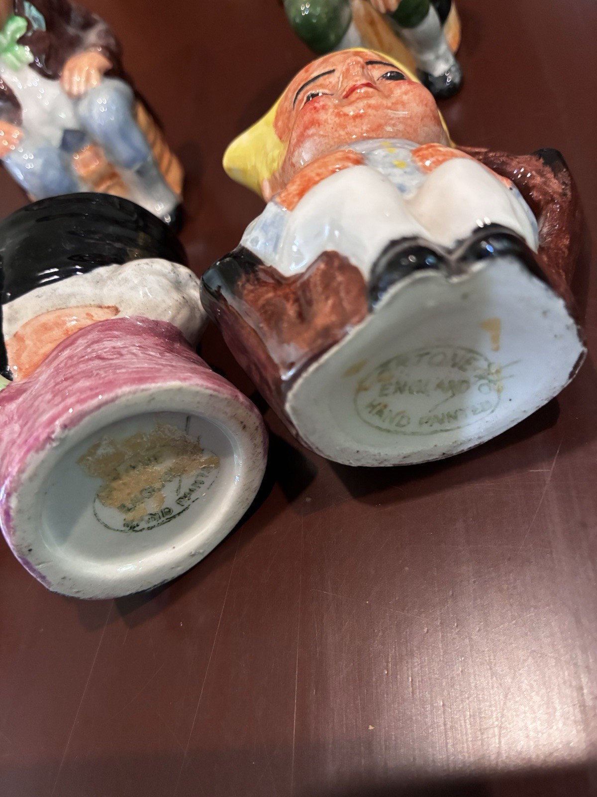 Vintage Artone England Miniature Toby Jug Figurines 3in Set Of 6