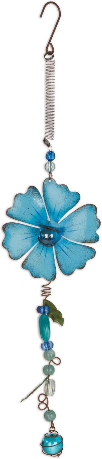 Sunset Vista Designs Garden Party Hanging Metal Spiral Ornament with Glass Beads