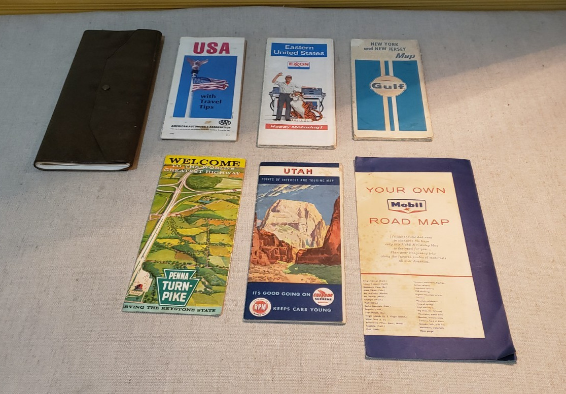 VINTAGE DESK DRAWER FINDS MAPS MENUS CALENDARS POLITICAL SATIRE SEE DESCRIPTION