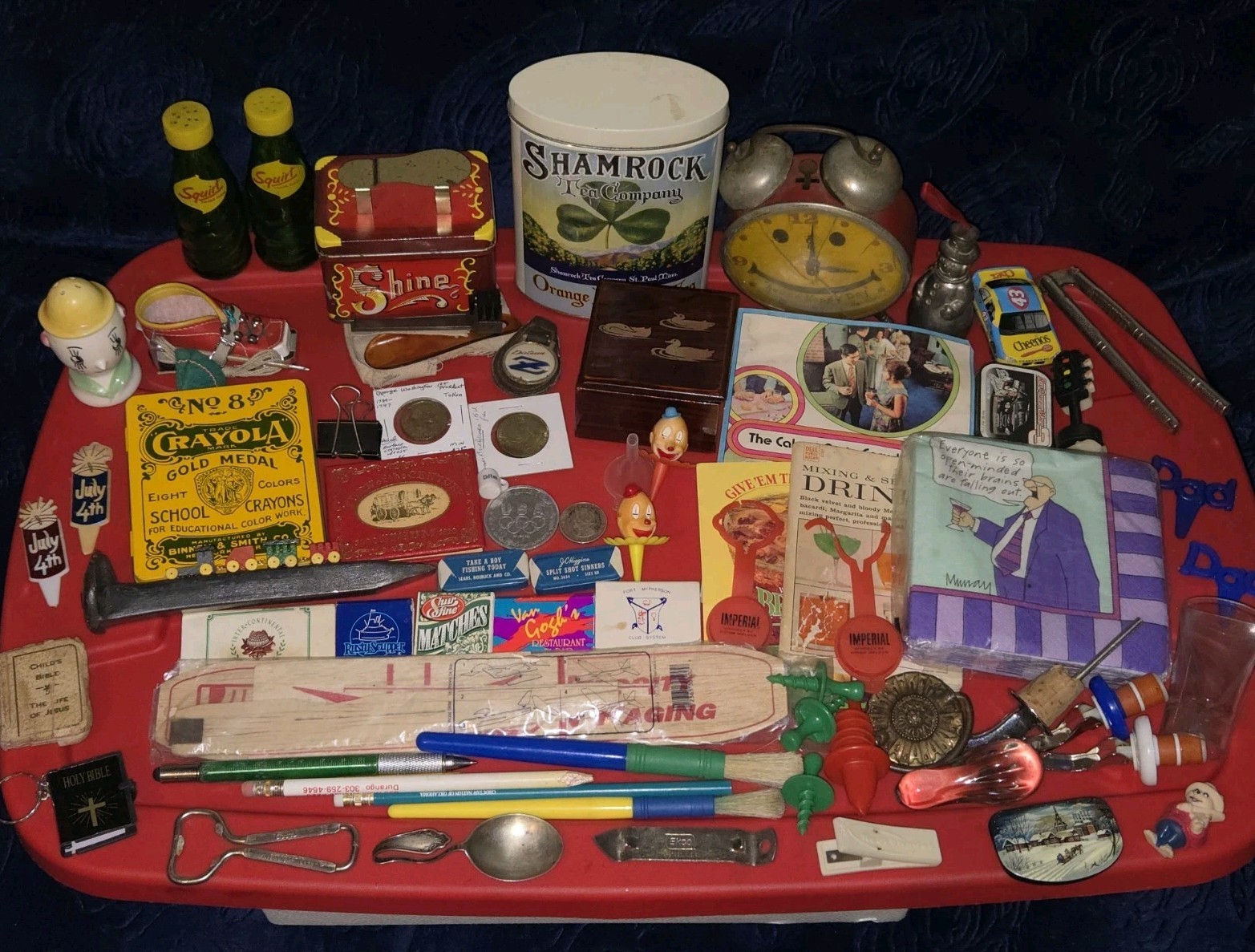 Grandpas Vintage Junk Drawer Lot~Random Misc Collectables Knick knacks & More