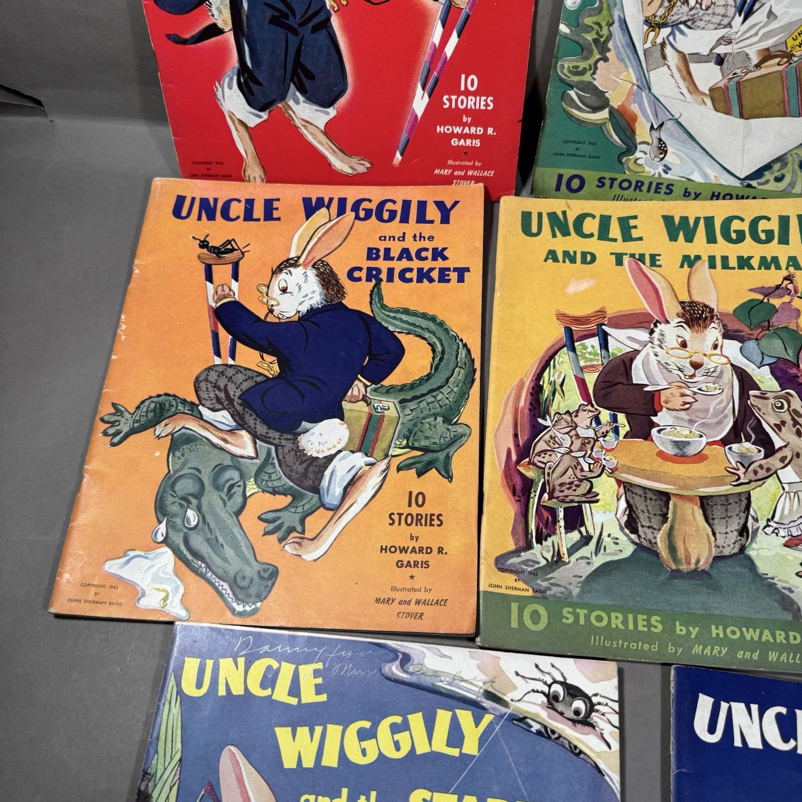 Uncle Wiggily Softcover Children Books by Howard Garis 1943 Lot of 8