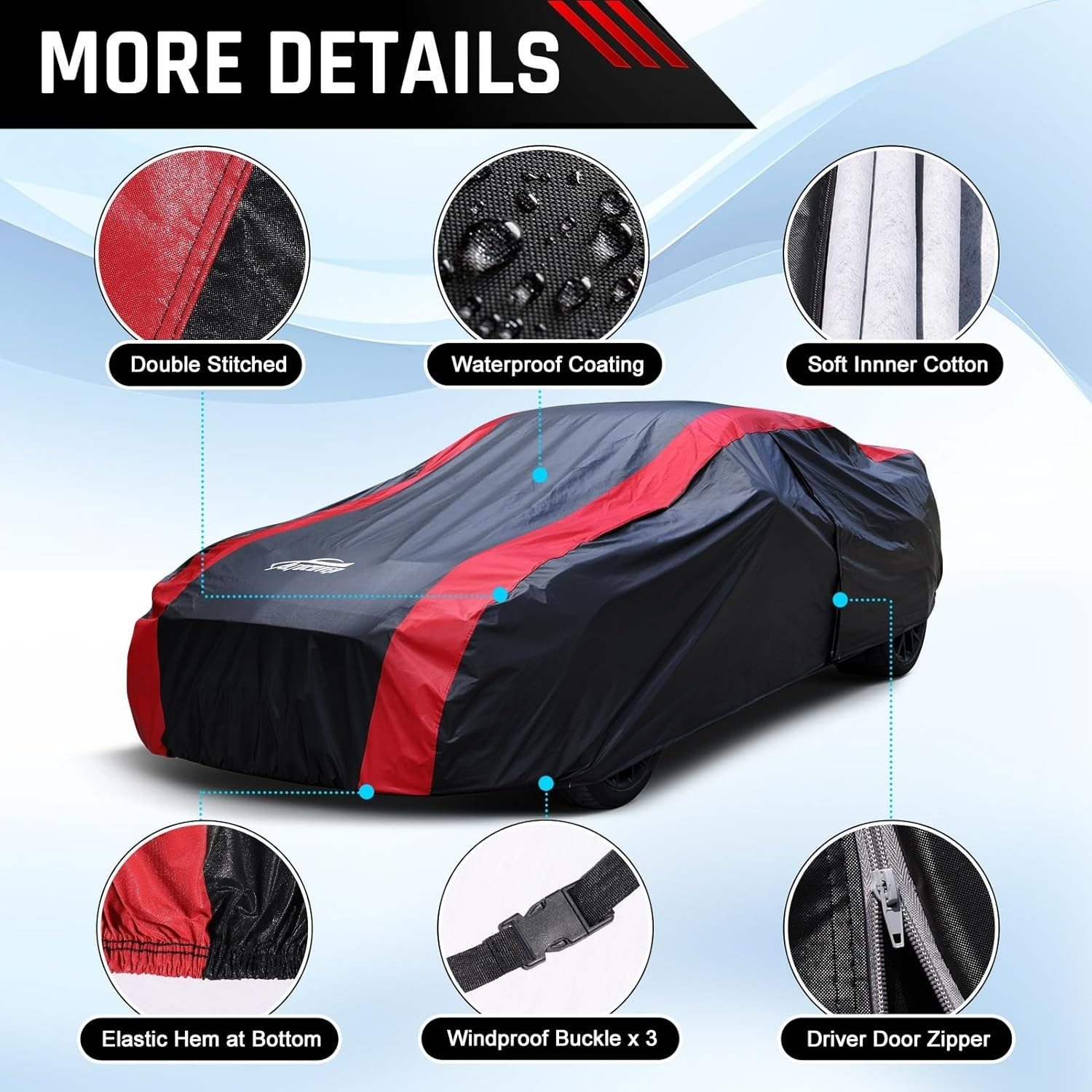 Car Cover Custom Fit for Chevy Monte Carlo 1978-1988, Classic Car Cover