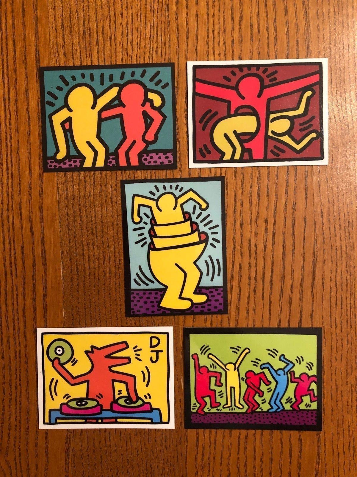 Keith Haring fridge magnets Modern pop art decor funny friends gift idea