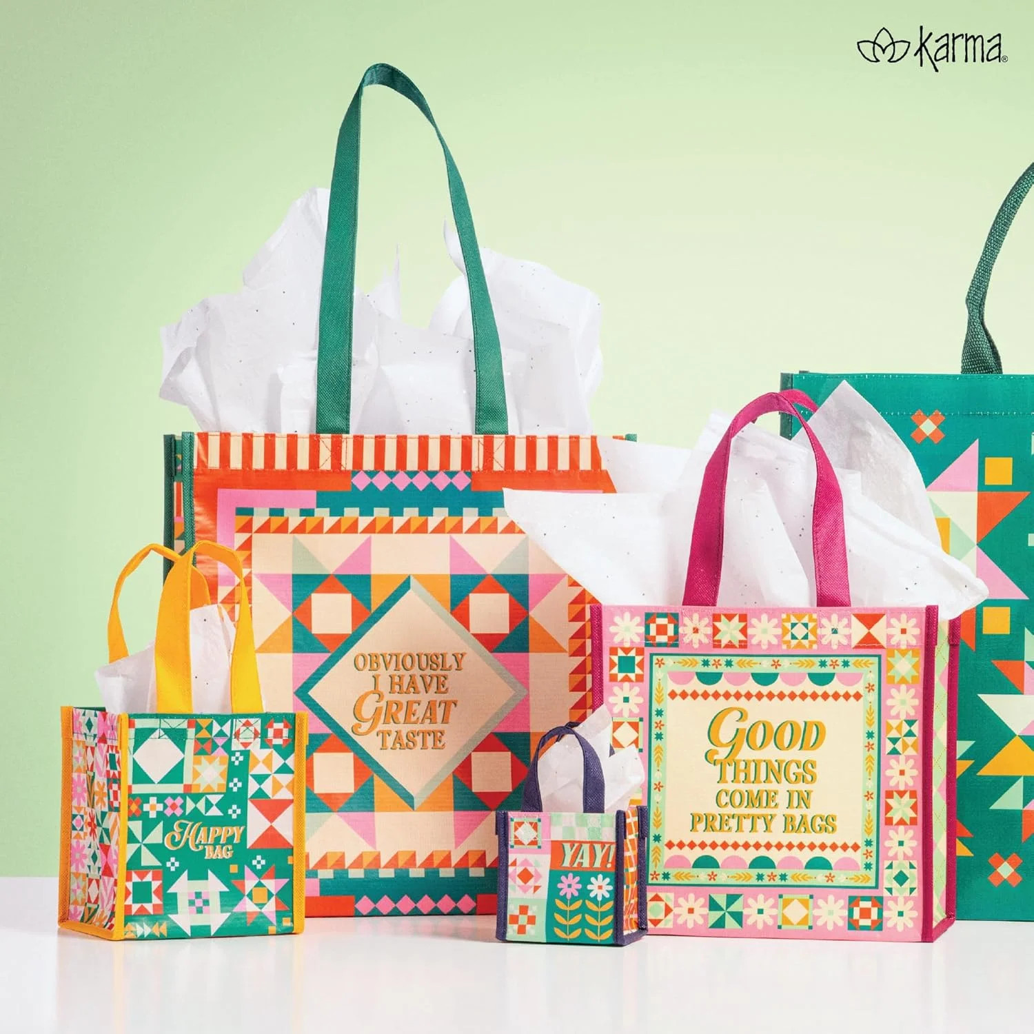 Karma Tote Gift Bag with Handles, Thank You