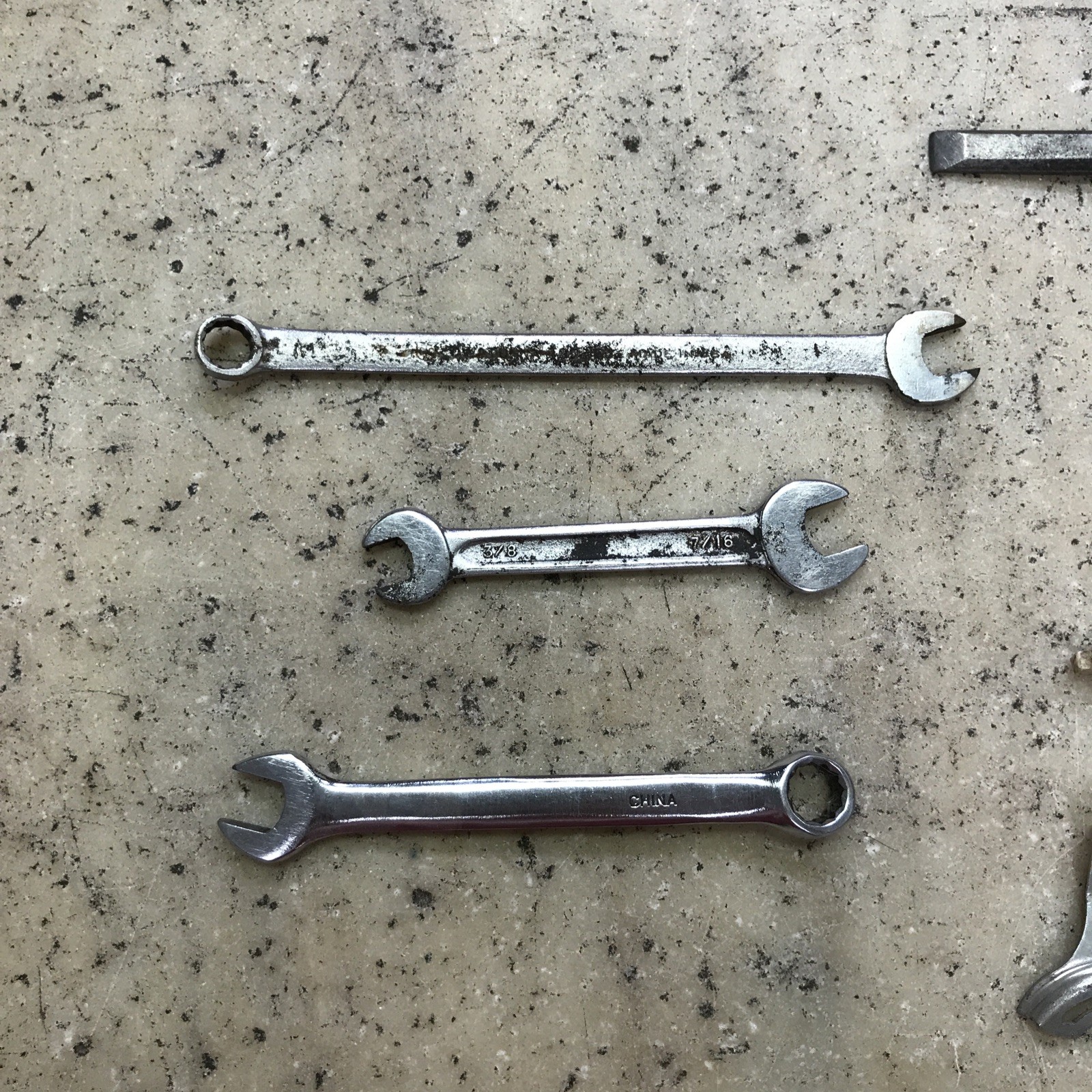 Vintage Junk Drawer Tool Lot – Tools Punch Chisel Wrenches Plastic Case – Metal