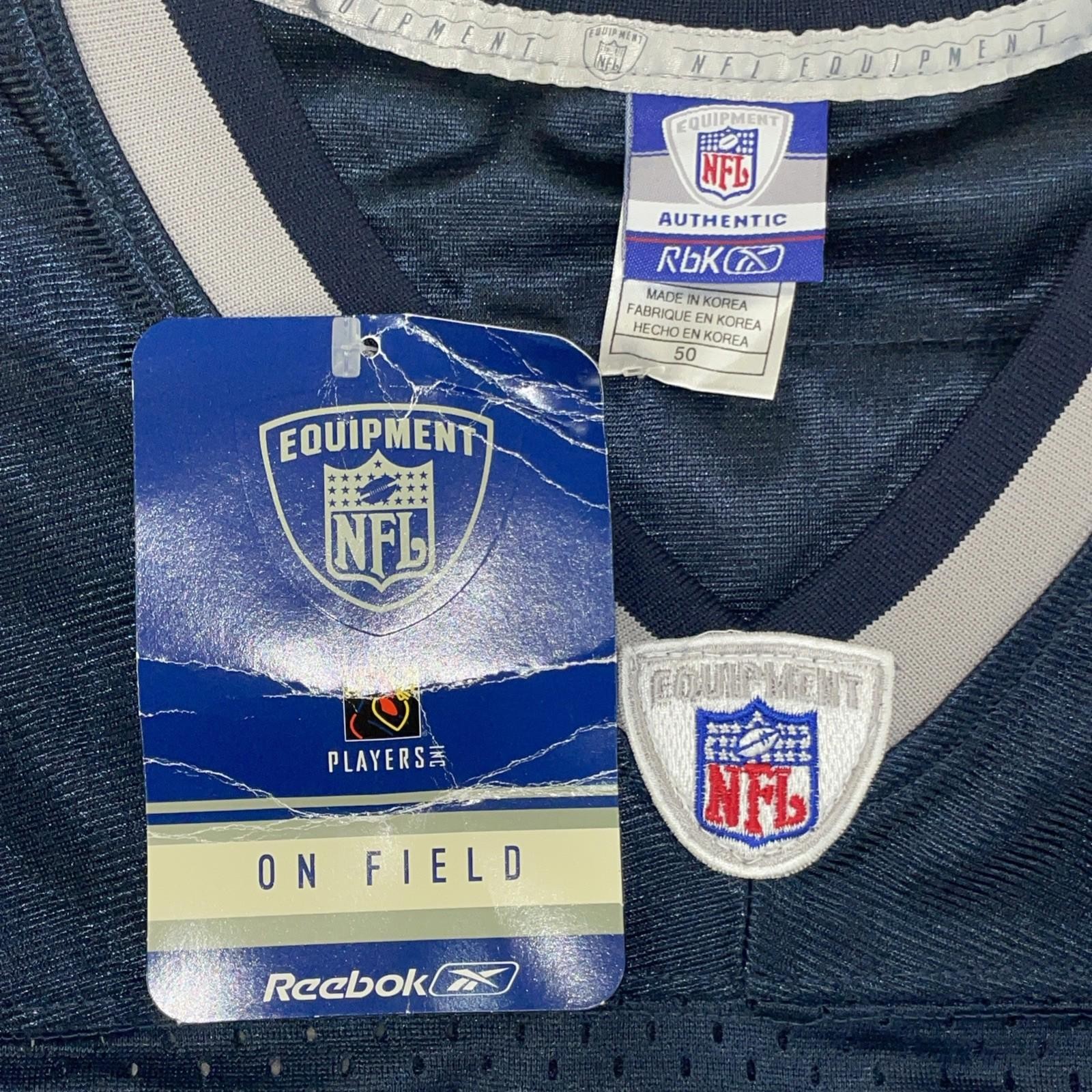 VTG Reebok New England Patriots Tom Brady #12 Blue Jersey Unisex Adult Sz 50 NWT