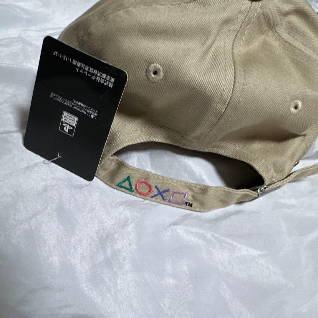 Rare PlayStation Embroidery PlayStation Hat Cap Beige