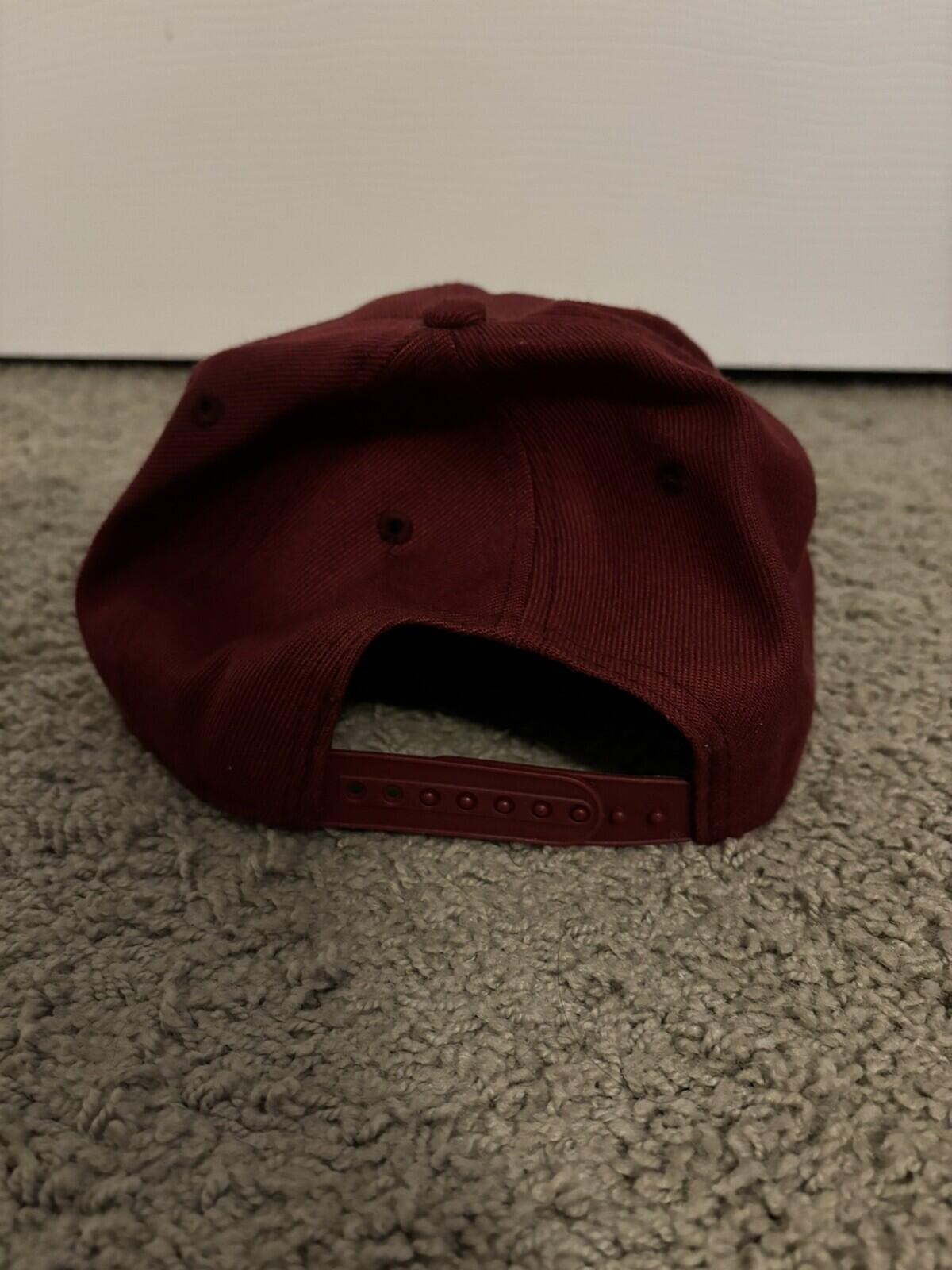 Chicago White Sox New Era 59FIFTY Maroon Leather Bill USA Hat Cap SnapBack