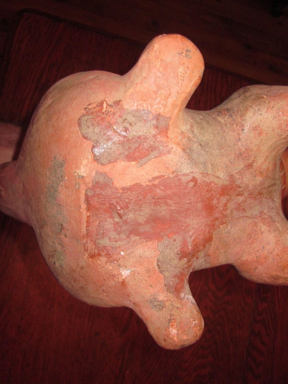 It looks like a Pre-Columbian Colima Dog Lamp/Vessel, un-glazed