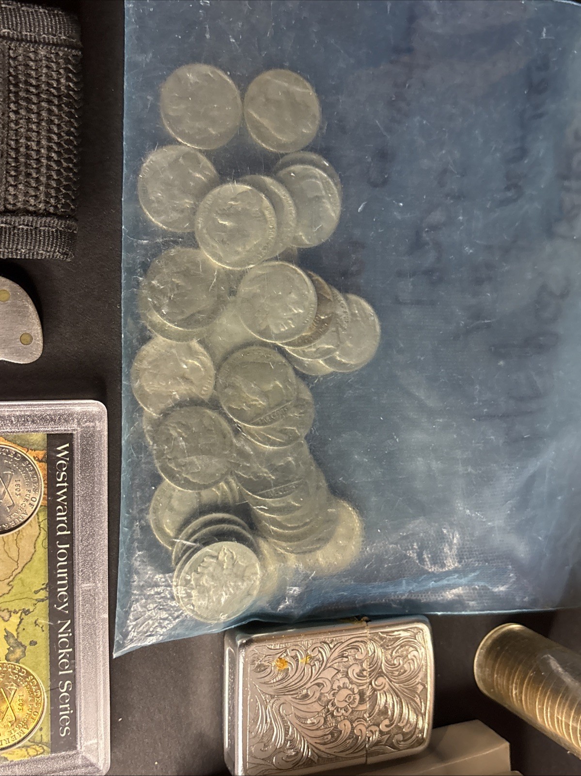 Junk Drawer Lot 1920s Buffalo Nickels, Lighters, Jewelry & More
