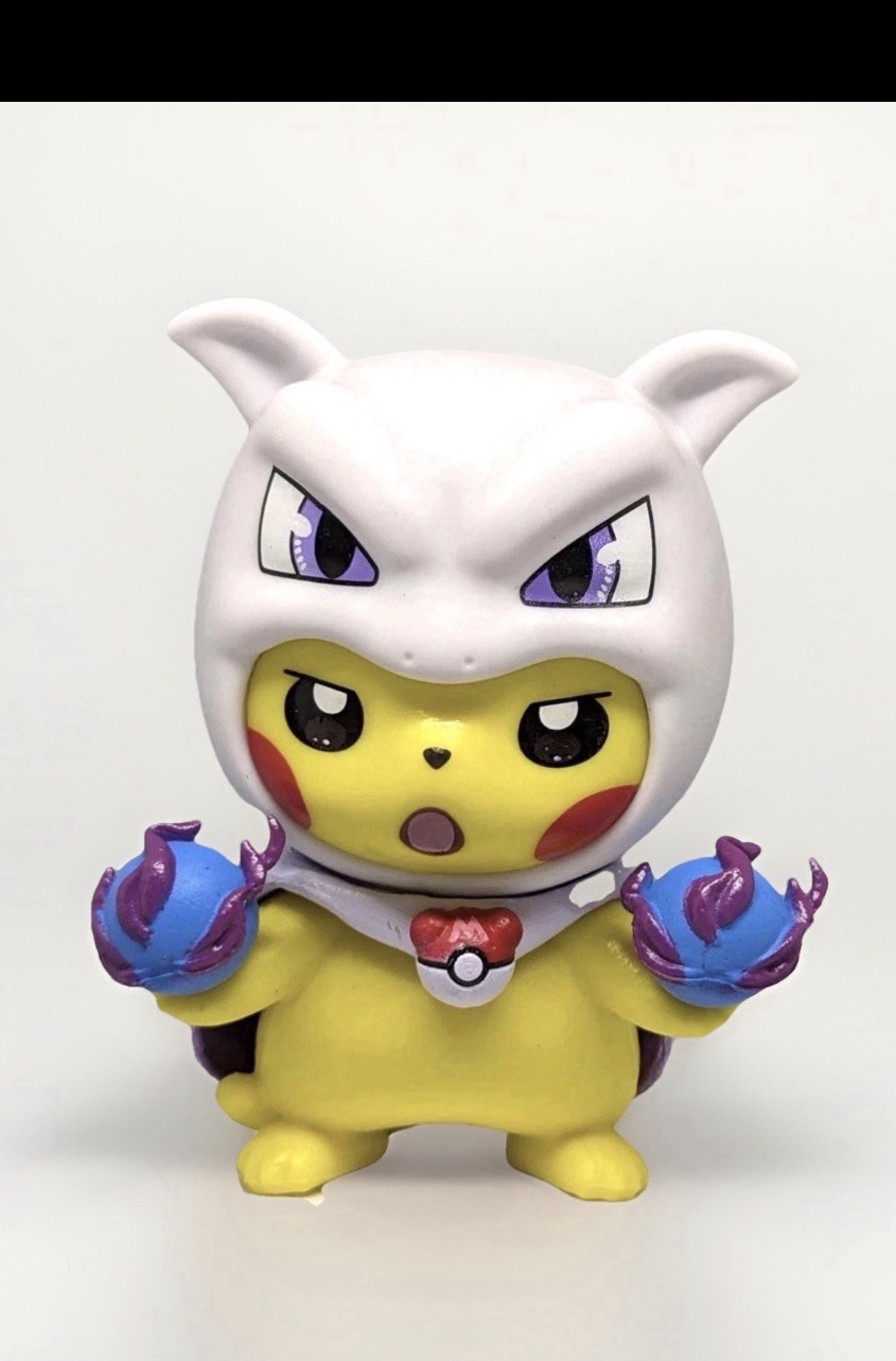 Pikachu Mewtwo Cosplay Figure Collectible Pokemon Style Anime Toy NEW!