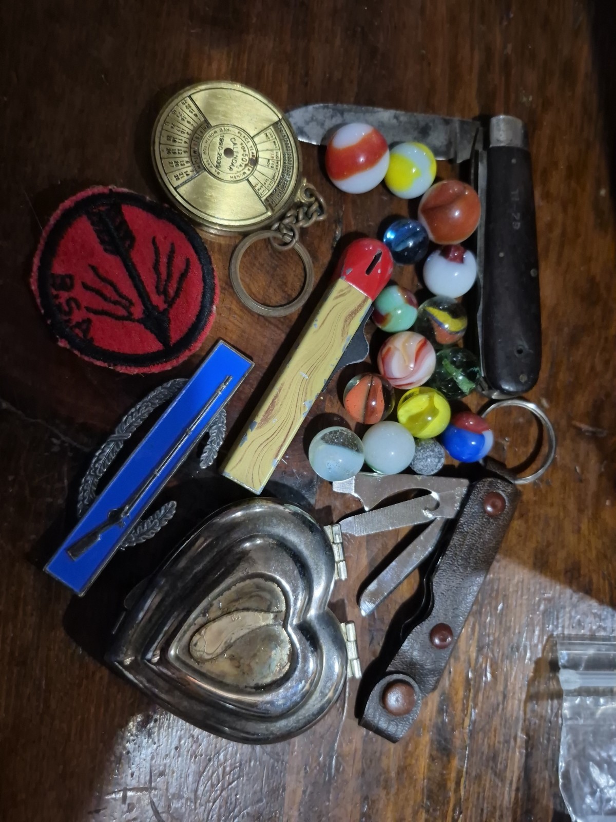 Vintage Mixed Junk Drawer Lot Sterling Pocket Knives BSA