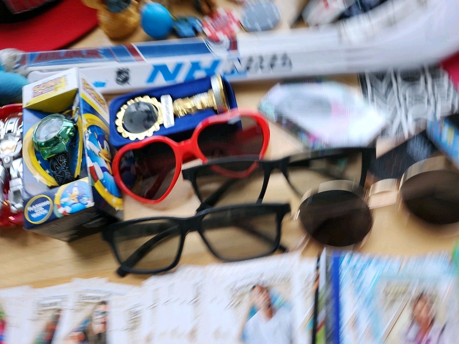 Junk Drawer Lot Sport Ball Watch Toys Hat Card Hockey Sticks Collection Colorado