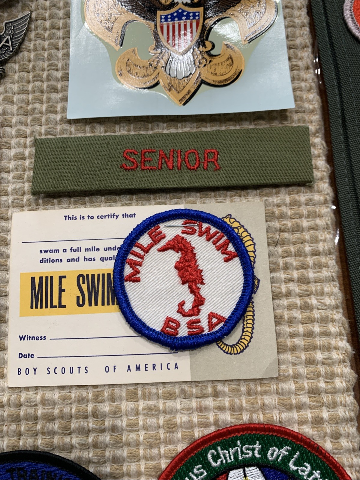 Junk Drawer BSA Complete Eagle Scout All Ranks Cards Sash/Merit Badges And More