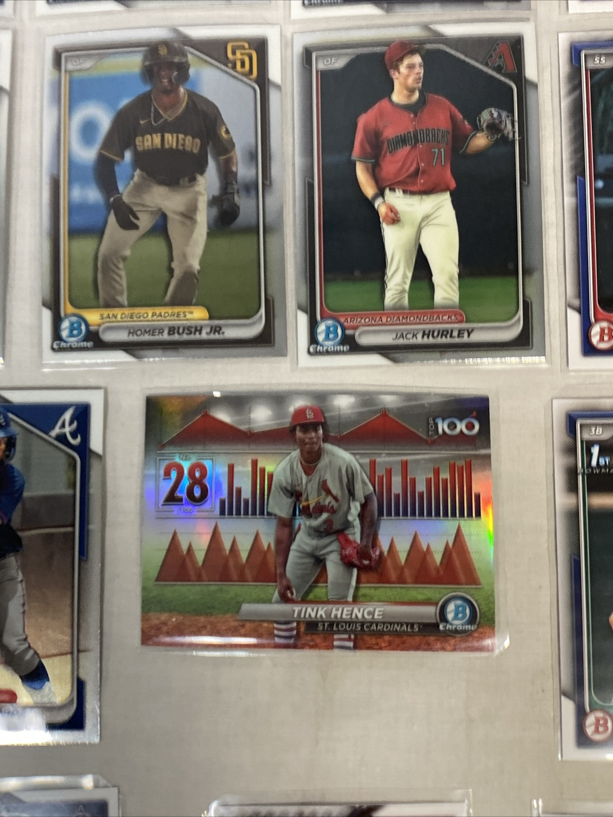 2024 1st Bowman Chrome + Mega Box & Paper Lot Of 28 Prospects