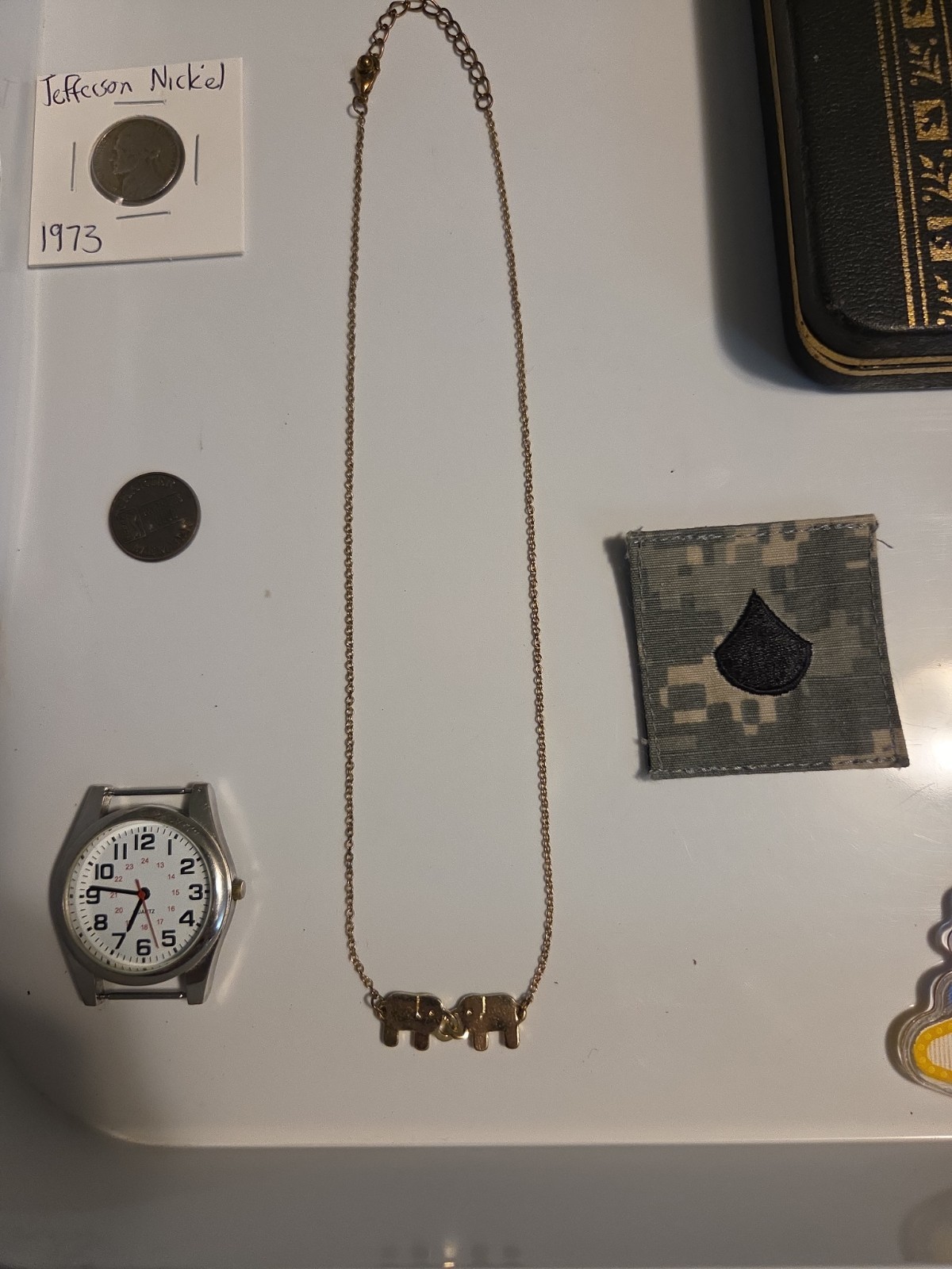 Junk Drawer With Silver And War Medals