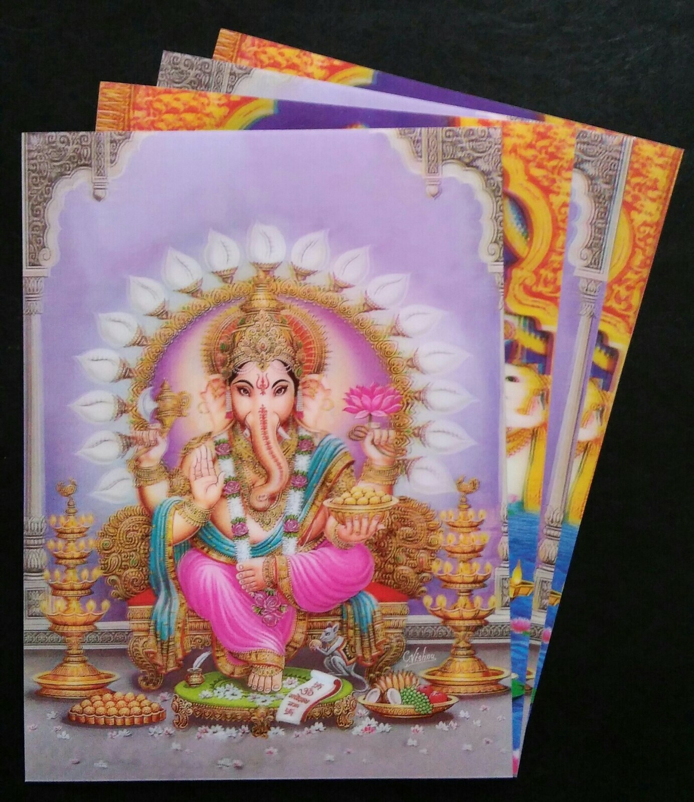 Lakshmi and Ganesh 3D prints wholesale lot of 4 pieces