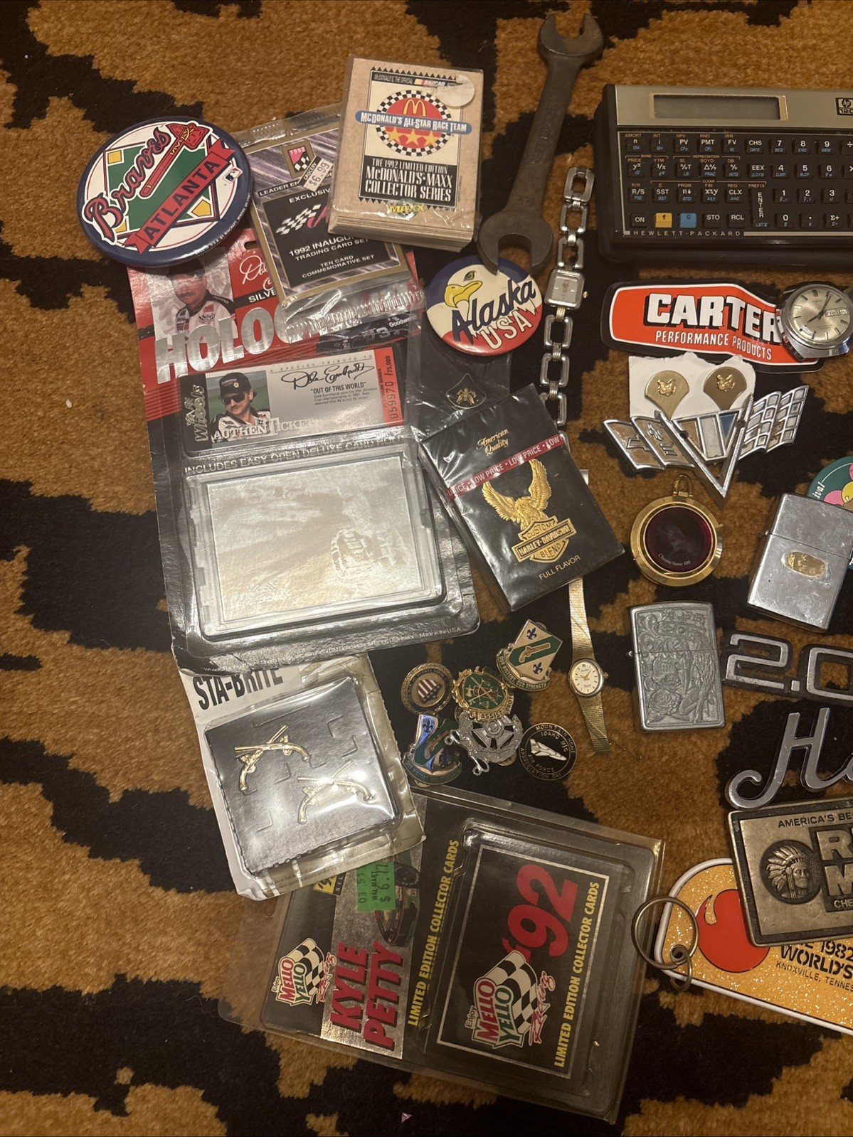 VINTAGE JUNK DRAWER WATCH WATCHES, CAR, CARDS…