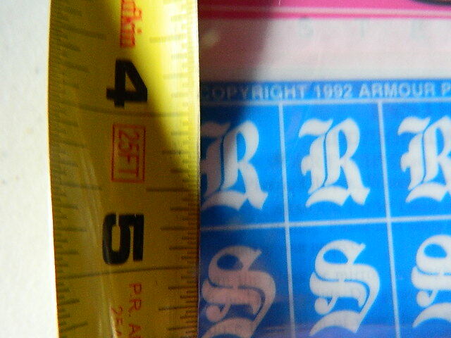 Armour Rub N Etch Stencils Old English Alphabet R-Z glass acid etching