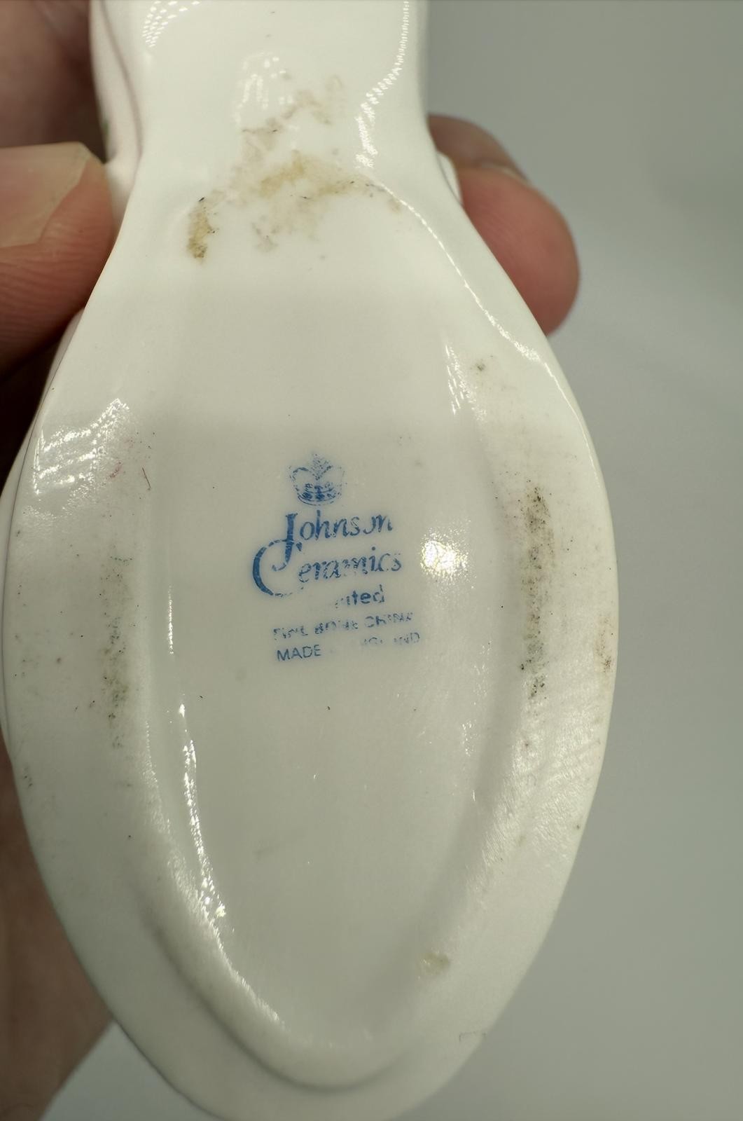 Vintage Johnson Ceramics Bone China Shoe Figurine Rare