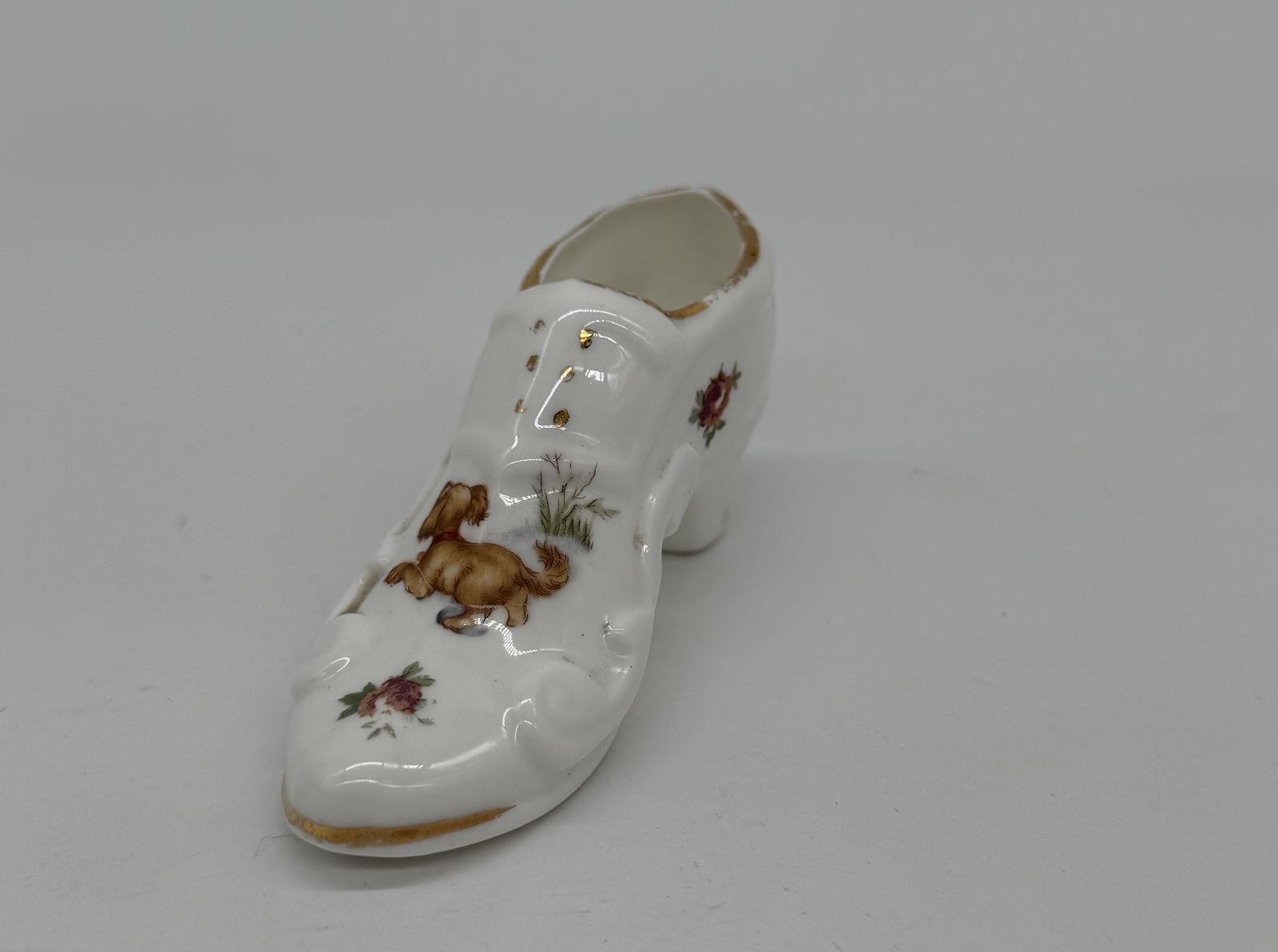Vintage Johnson Ceramics Bone China Shoe Figurine Rare
