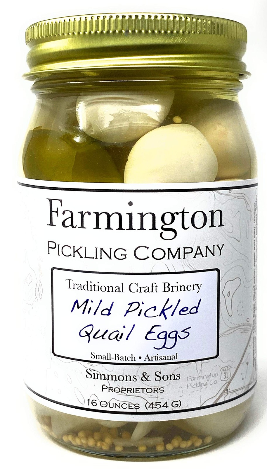 Farmington Pickling Company Quail Eggs Mild 16 Ounce Jar Multicolor Oz Standard