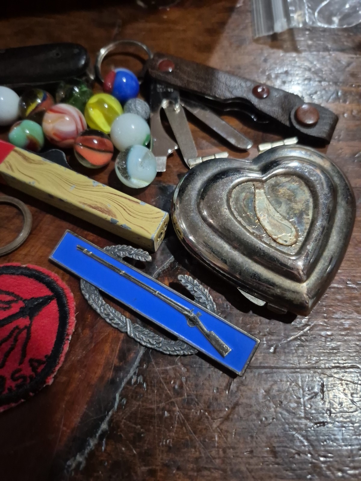 Vintage Mixed Junk Drawer Lot Sterling Pocket Knives BSA