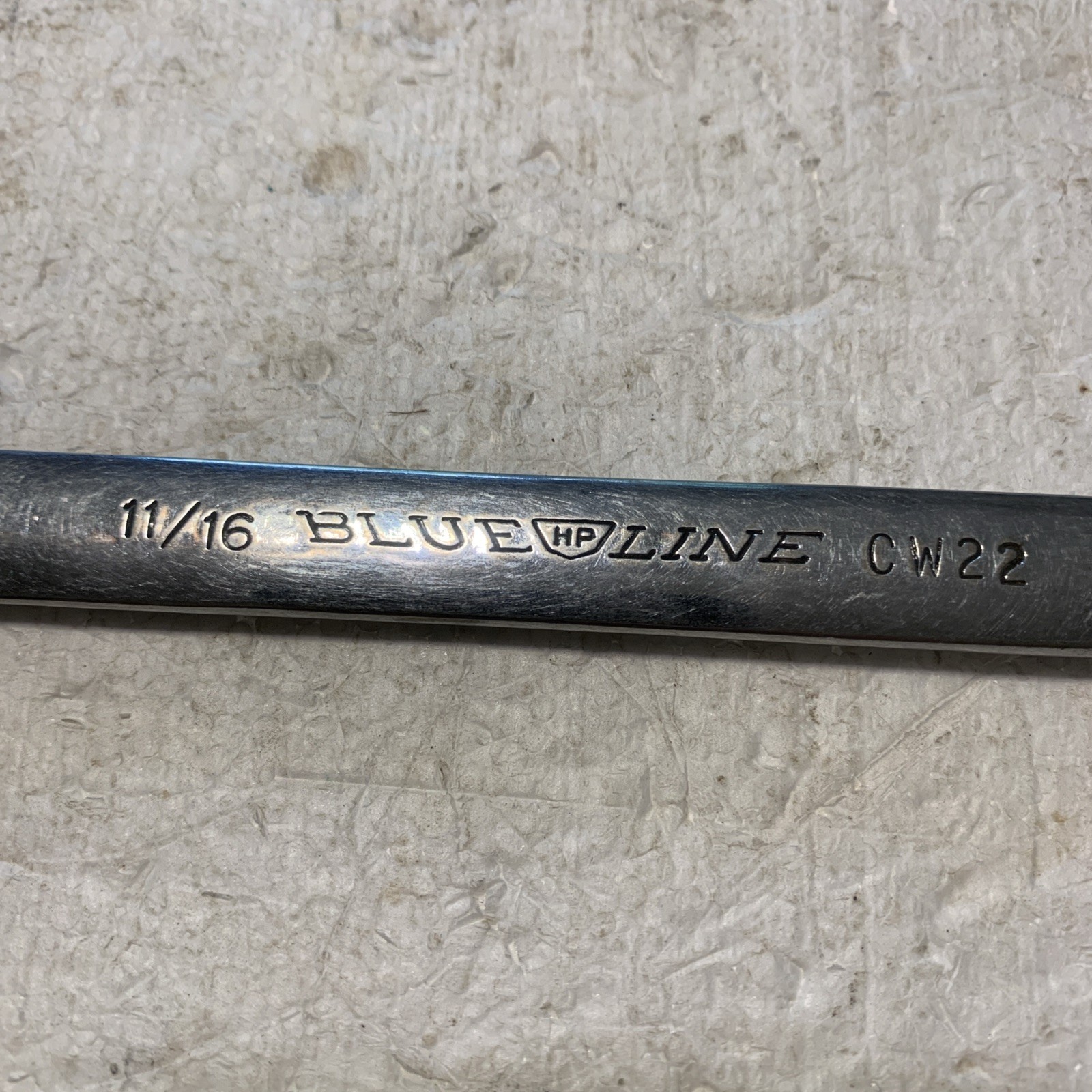 Vintage HP Blue Line 11/16″ Combination Wrench CW22 Chrome 12 Point