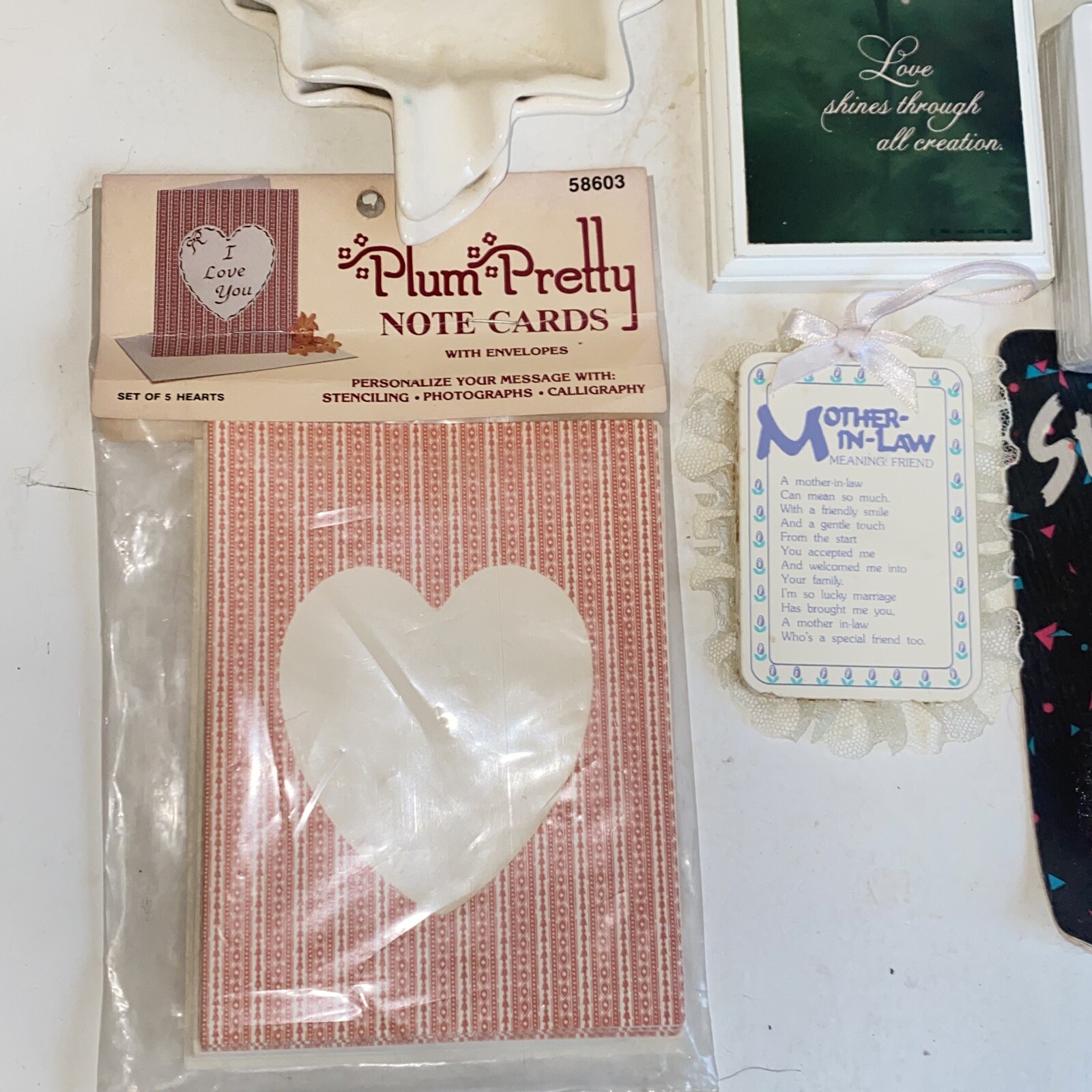 Grandma’s Vintage Knick Knack Junk Drawer Lot Cards Bone China Occupied Japan