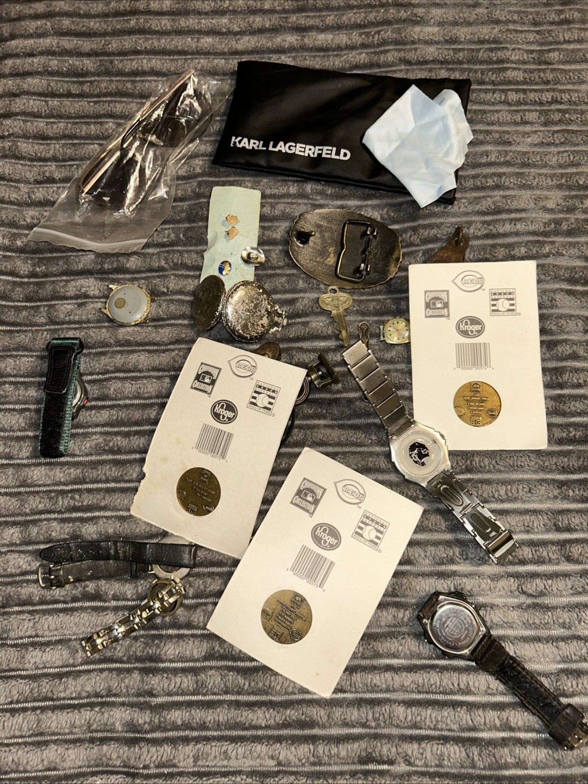 Junk Drawer Old Untested Interesting & Miscellaneous Stuff Watches Coins DETAILS