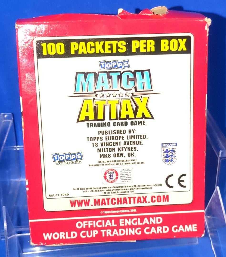Out of print, limited to 1 box, World Soccer MATCH ATTAX ENGLAND