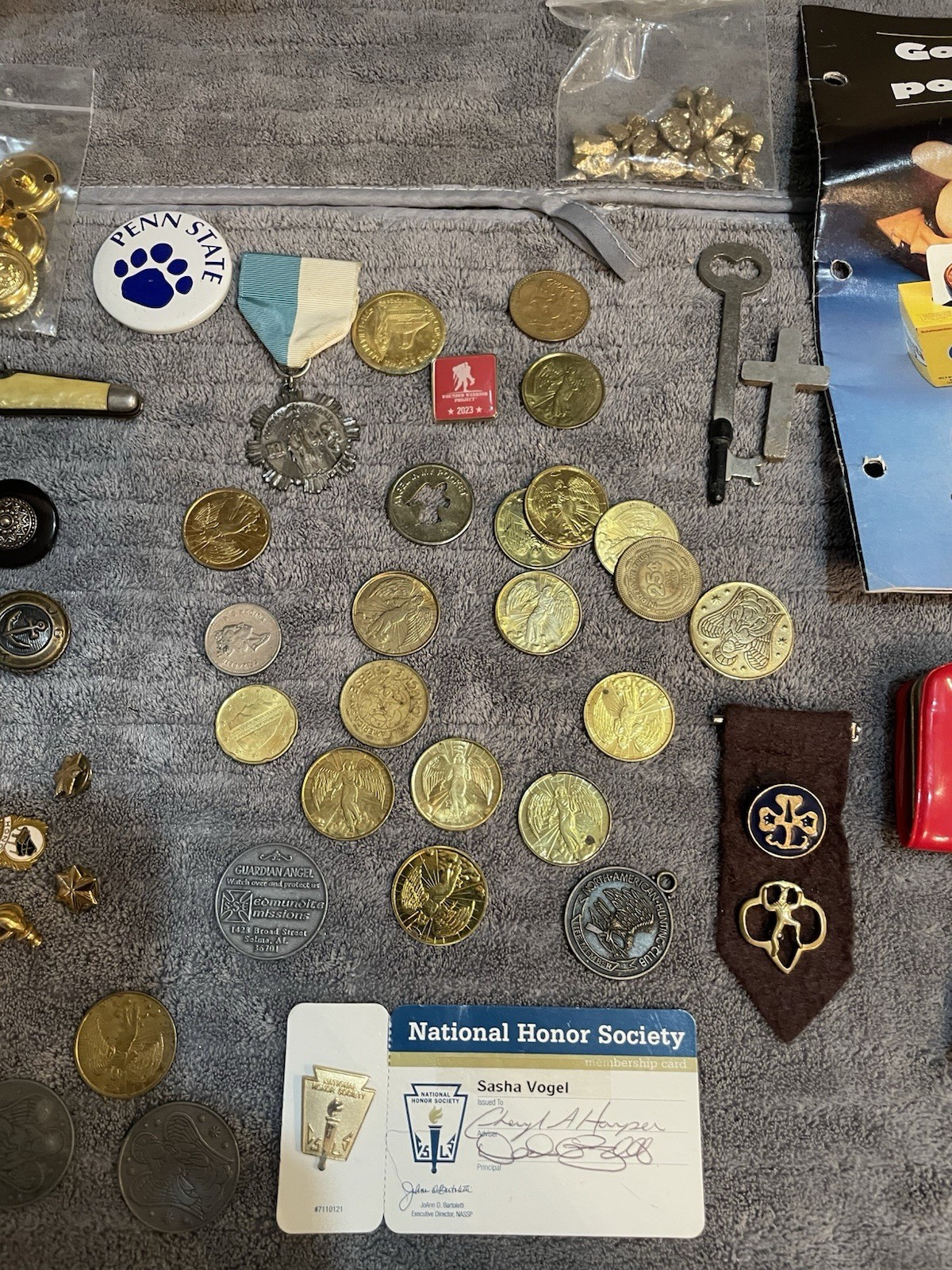 Junk Drawer Lot Miscellaneous Coins Mismatched Jewelry Buttons Lot