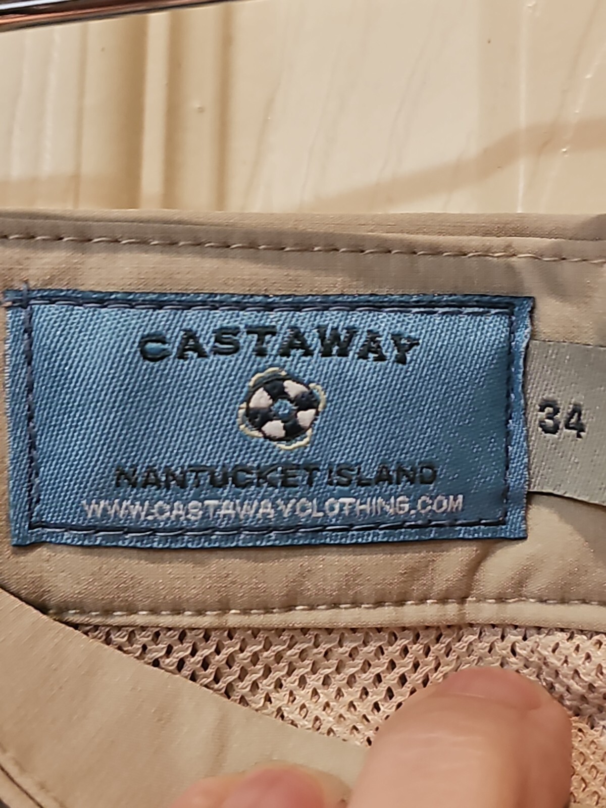 Castaway Nantucket Tennessee Vols Beige Performance Chino Shorts 34 Volunteers