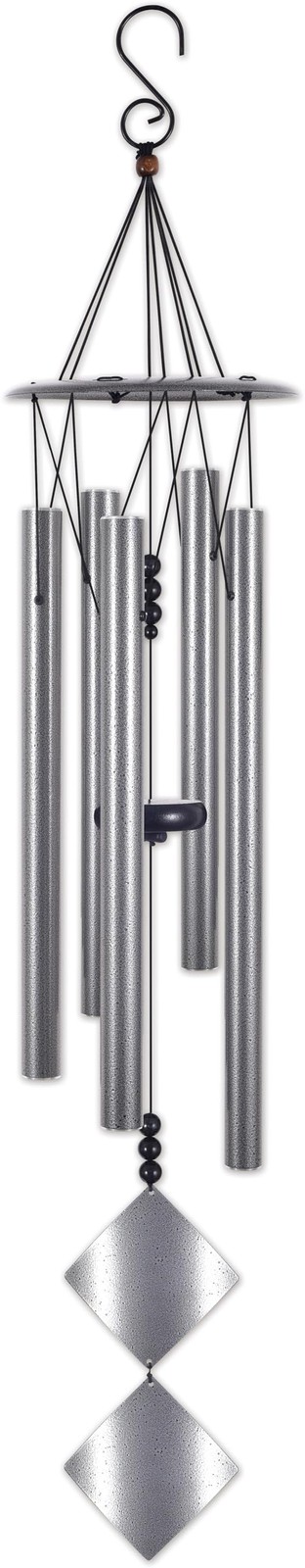Sunset Vista Designs 30″ Double Diamond Aluminum Wind Chime for Garden