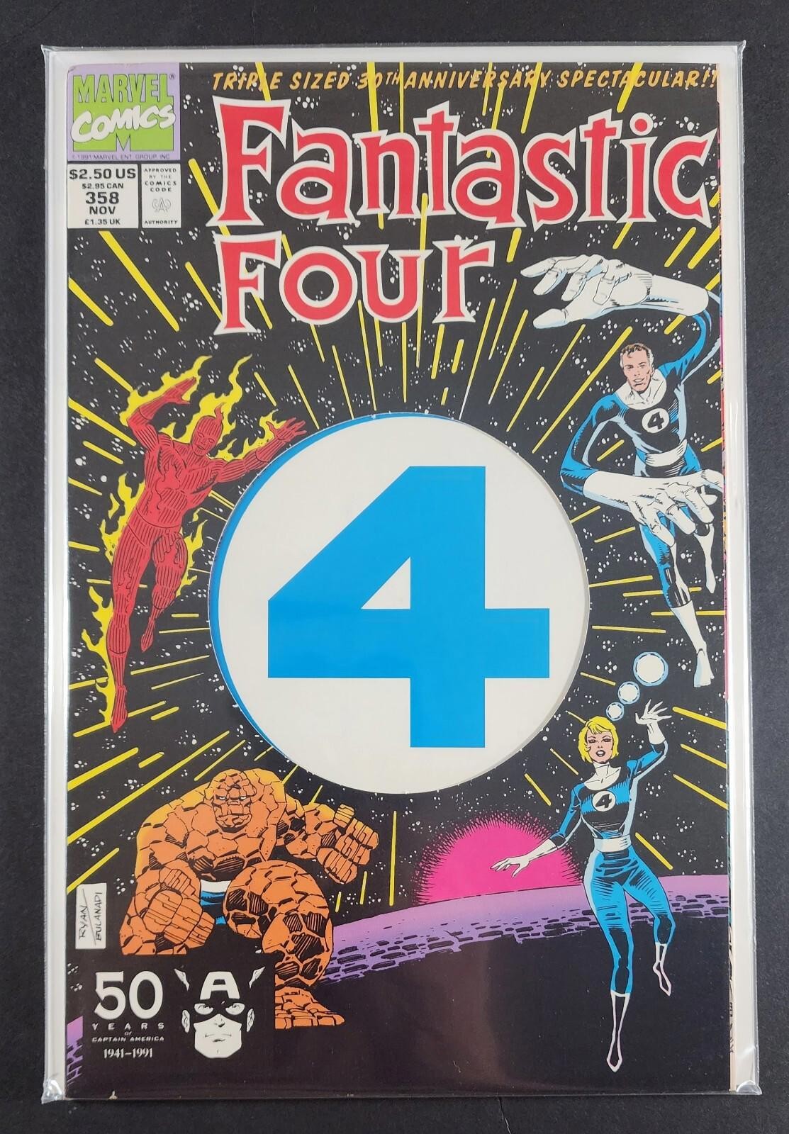 Fantastic Four #357 & 358 High Grade Direct Edition 1991 Marvel Comics lot of 2