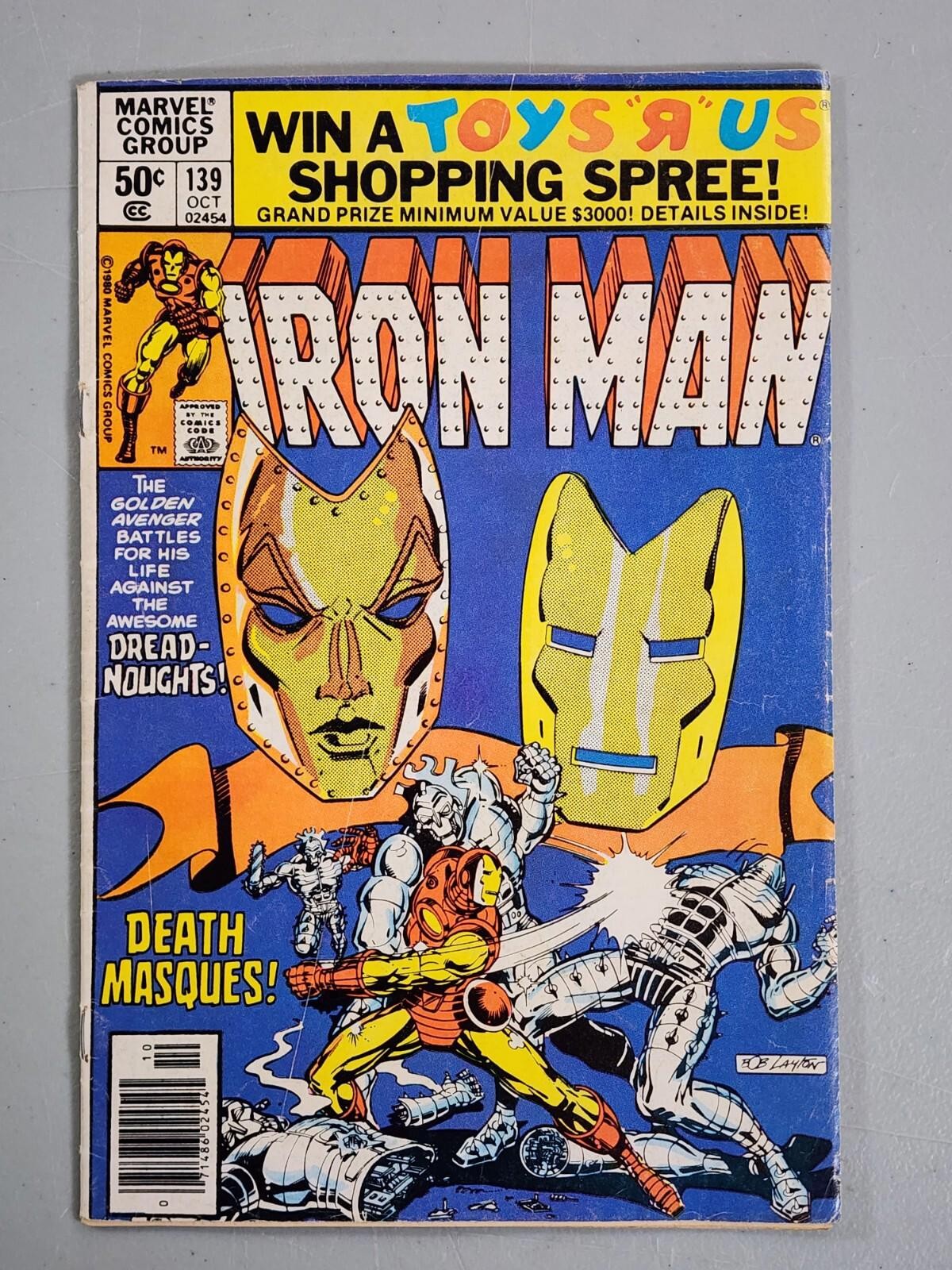 Iron Man vol 1 #124 125 136 139 152 x 2 all Newsstand Readers Marvel 1979-83