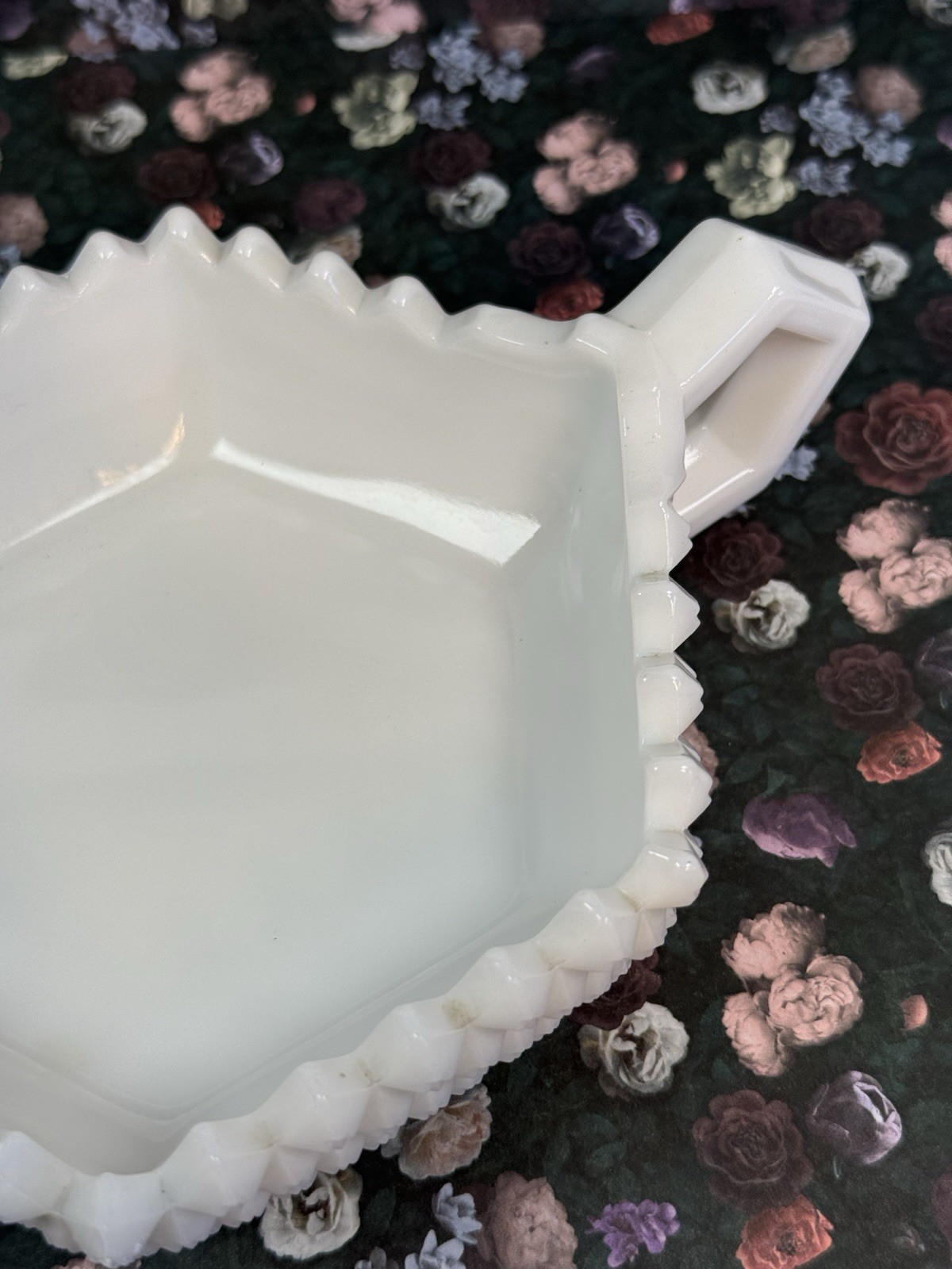 Vintage Westmoreland White English Hobnail Milk Glass Candy Dish