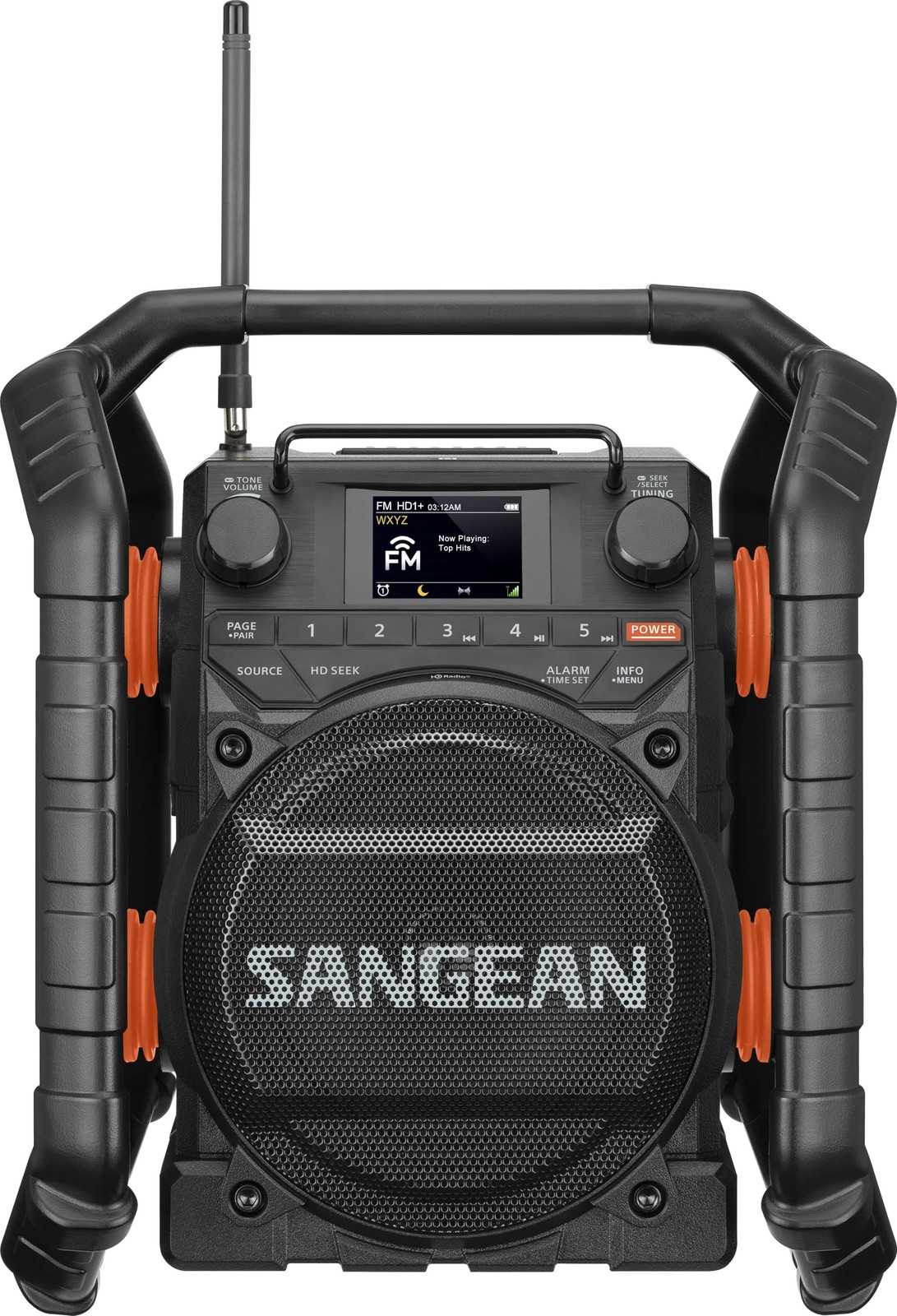 Sangean U-7HD AM/FM Radio Bluetooth Rechargeable USB Black