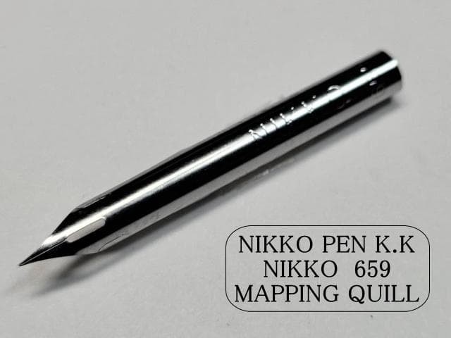 1.Replacement pen nibs [Nikko Maru Pen No. 659] Chrome, set of 10, zipper bag