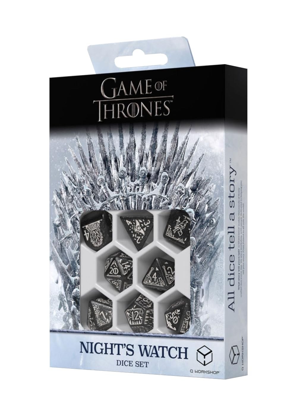 Q-Workshop, Game of Thrones Nights Watch Dice Set – for Ages 14 and Up