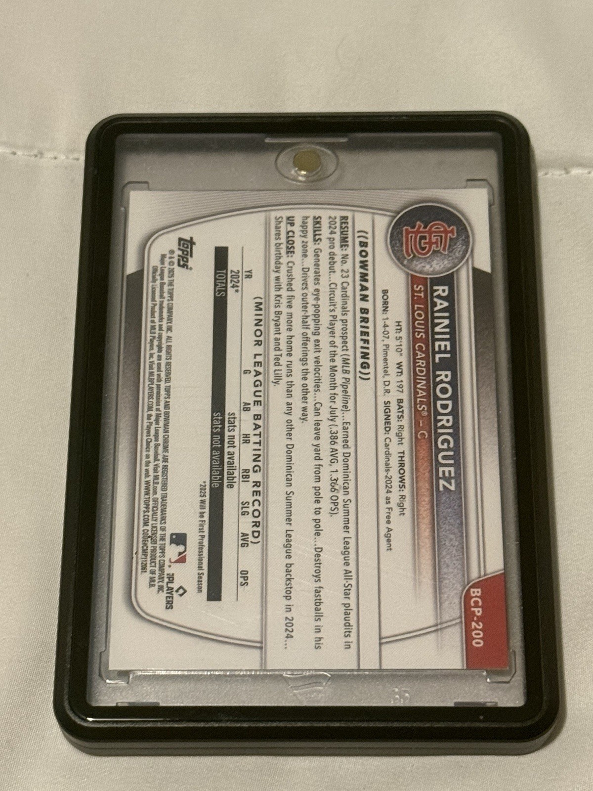 2024 Bowman Chrome Prospects 1st Bowman Rainiel Rodriguez 3 Card Lot
