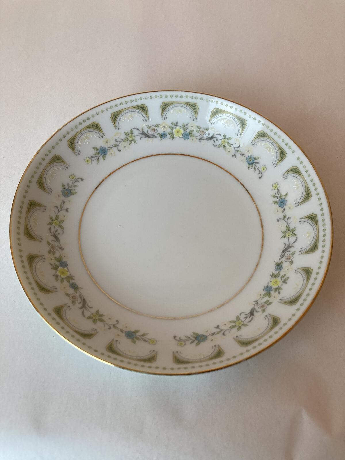 Fine China Plate Floral Border Gold Trim La Hacienda Single