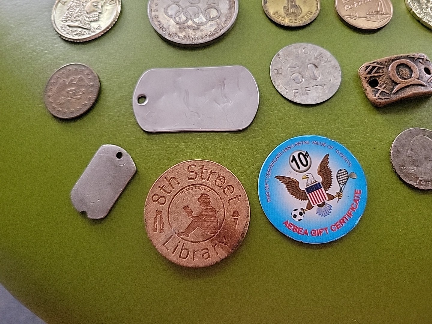 Mixed Lot Vintage Tokens Tags Smalls Parts
