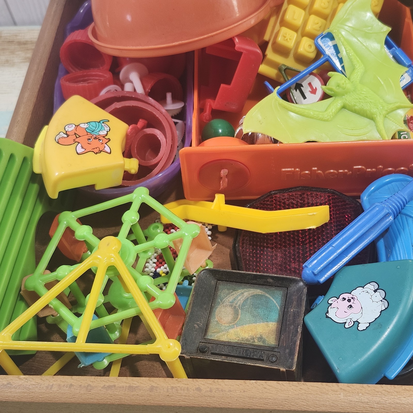 Junk Drawer Plastic Bits and Pieces Salvage Assemblage Art 75+pcs