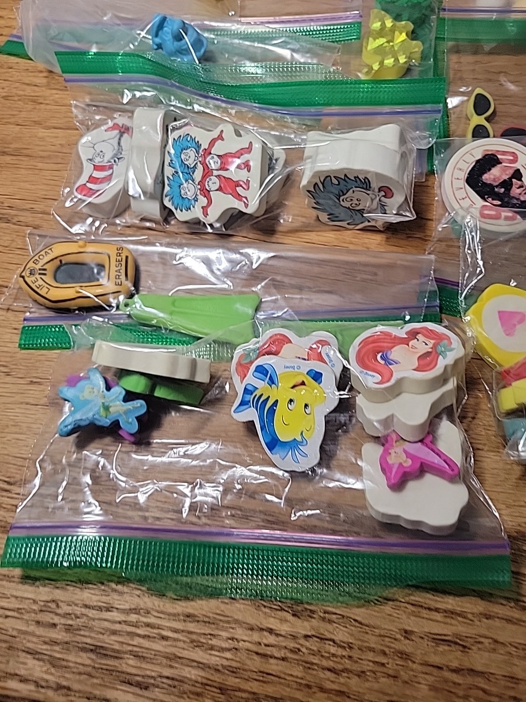 Lot Of 125+ Vintage Novelty Erasers And A Few Figurines Pre-Sorted by Like Items