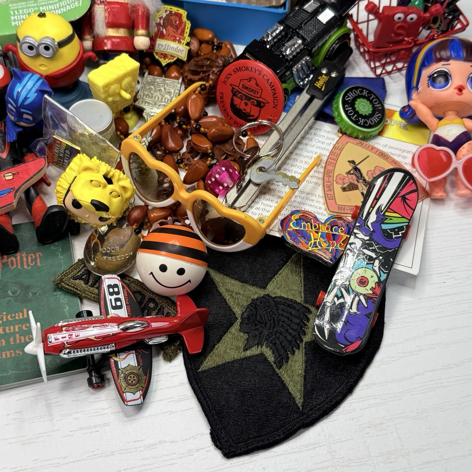 Junk Drawer Mixed Lot Assorted Smalls Toys Trinkets 2.76 Pounds