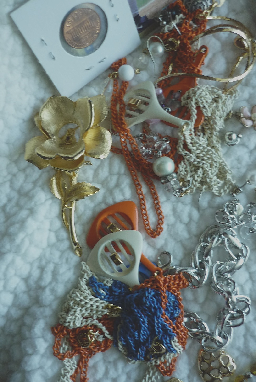 Junk Drawer Lot Old Jewelry Coins